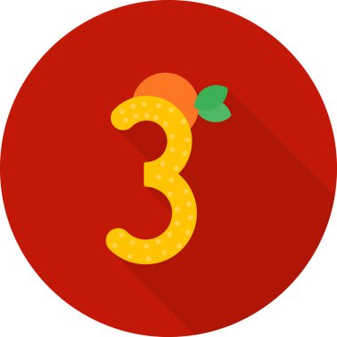 Dört numara, vektör illüstrasyonu