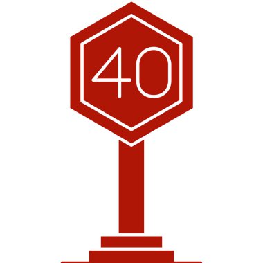 Beyaz arkaplanda kırmızı bir sayının izole nesnesi