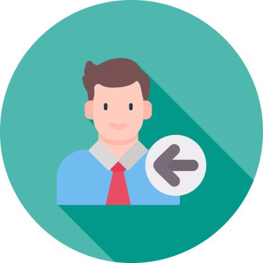 Geri simge, vektör illüstrasyonu basit tasarım