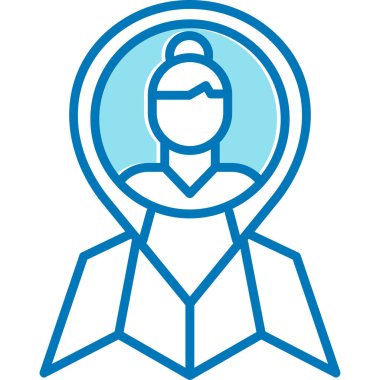 Mavi takım elbiseli bir adamın vektör çizimi