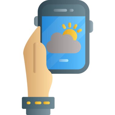 Bulut hesaplama düz vektör simgesi