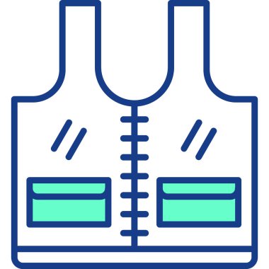 Mavi ve beyaz bir ikonun vektör illüstrasyonu