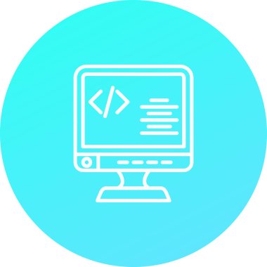 Web geliştirme simgesi, vektör illüstrasyonu