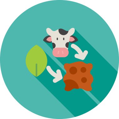 İnek çiftliği taze süt simgesi