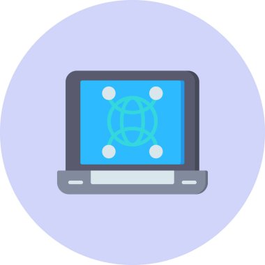 Ağ. Web simgesi basit illüstrasyon