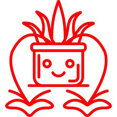 Kaktüs. Web simgesi basit tasarım