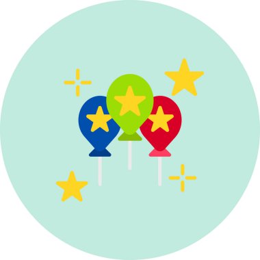 Doğum günü parti balonları simgesi