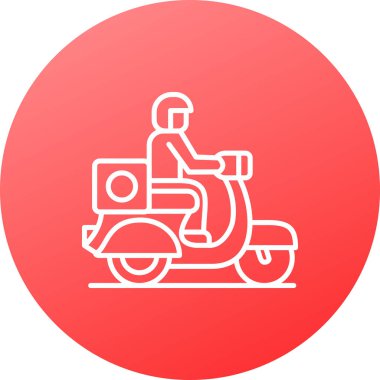 Motosiklet simgesi, basit vektör çizimi