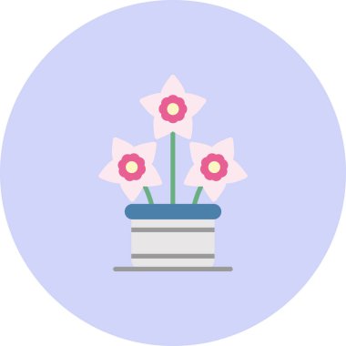 Çiçek. Web simgesi basit illüstrasyon