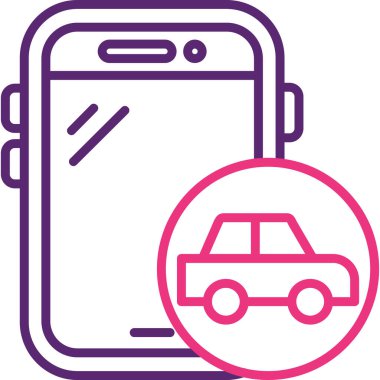 Cep telefonu simgesi, vektör illüstrasyonu