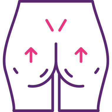 Kadın vücudu. Web simgesi basit illüstrasyon