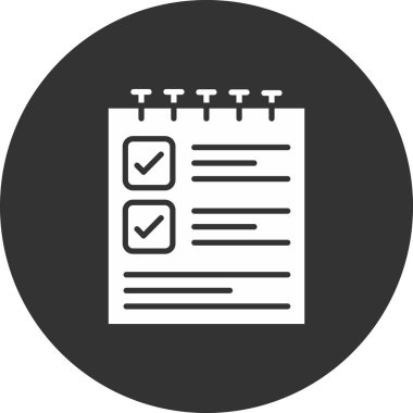 Kontrol listesi. Web simgesi basit illüstrasyon