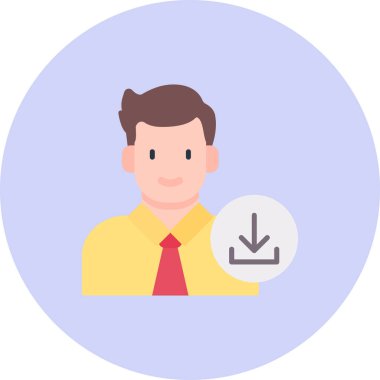 İş düz simgesi, vektör illüstrasyonu