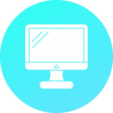 Bilgisayar. Web simgesi basit illüstrasyon