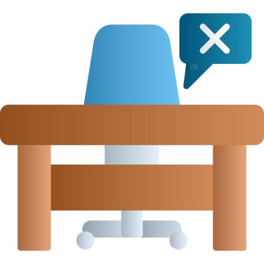 Bir masa ve sandalye vektör tasarımlı izole bir masa.