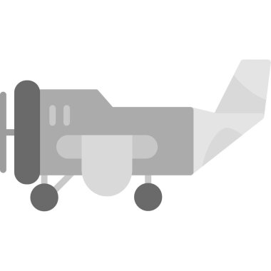 Uçak taşıma uçağı simgesi düz stil