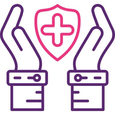 tıbbi bakım ikonu vektör illüstrasyonu