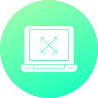 Dizüstü bilgisayar simgesi vektör çizimi