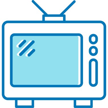 Televizyon ikonu. Basit resimleme