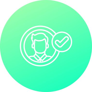 Bir insan simgesinin vektör illüstrasyonu