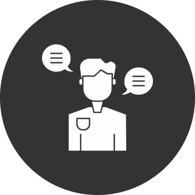 Sohbet simgesi vektör illüstrasyonu