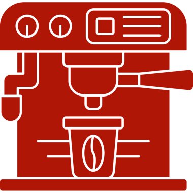 kahve makinesi simgesi, vektör illüstrasyonu basit tasarım