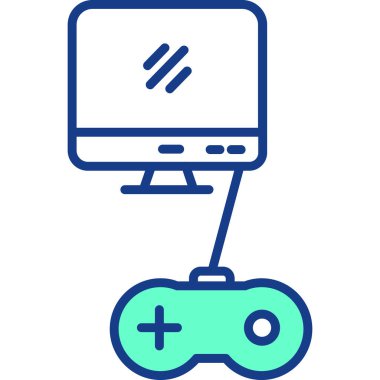 Oyun denetleyici simgesi, basit vektör illüstrasyonu