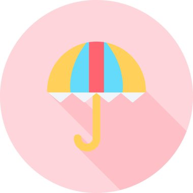 Şemsiye. Web simgesi basit illüstrasyon