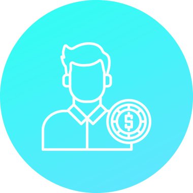 İş adamı simgesinin vektör illüstrasyonu