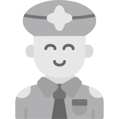 Polis ikonu. Web için basit şerif vektör simgesi çizimi