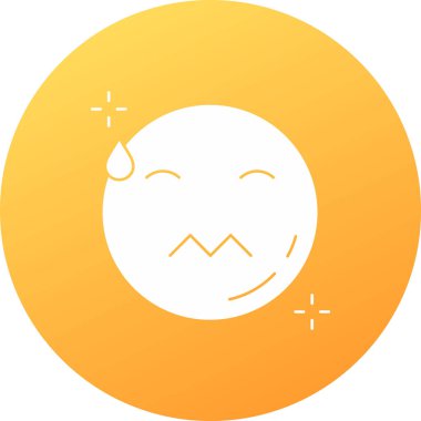 İfade simgesi, doldurulmuş - vektör illüstrasyonu