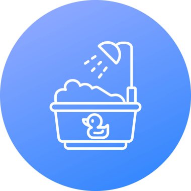 Küvet ikonu vektör illüstrasyonu