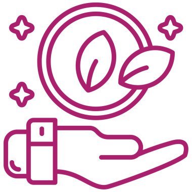 Tek bir yaprak simgesinin vektör illüstrasyonu