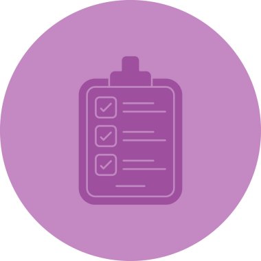 Kontrol listesi simgesi vektör illüstrasyonu