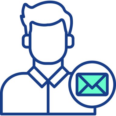 E-posta. Web simgesi basit illüstrasyon