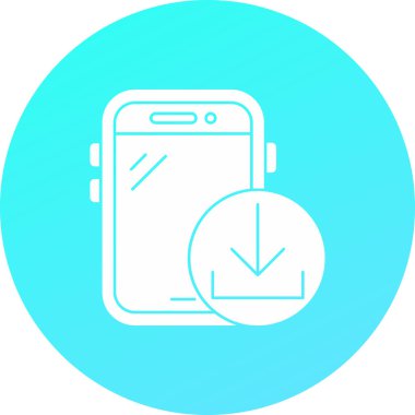 Akıllı telefon simgesinin vektör illüstrasyonu