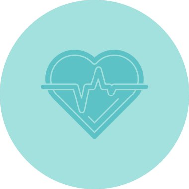 kalp atışı simgesi vektör illüstrasyonu