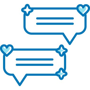 konuşma balonu mesaj simgesi vektör çizim tasarım