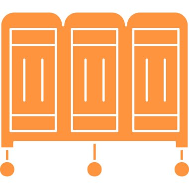 Modern b 'nin vektör illüstrasyonu mobilya ikonundan yoksun