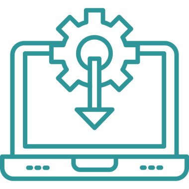 Web ayarı renk simgesi, vektör illüstrasyonu