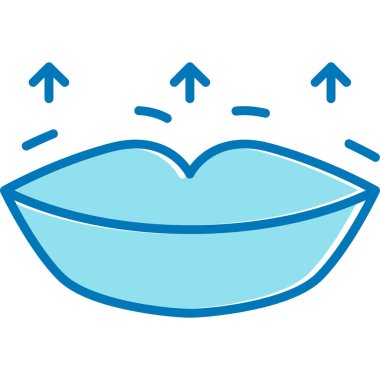 Mavi ve beyaz çizgi simgesinin vektör çizimi