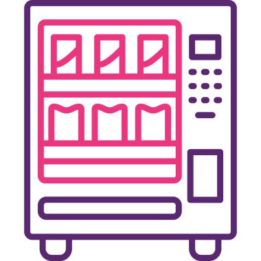 Buzdolabı. Web simgesi basit illüstrasyon