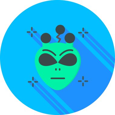 Düz biçimli uzaylı simgesi