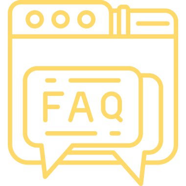 Faq simge vektör illüstrasyonu