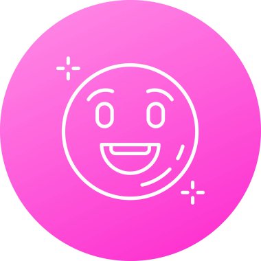 Moda gradyan tarzı arkaplanda mutlu emoji simgesi