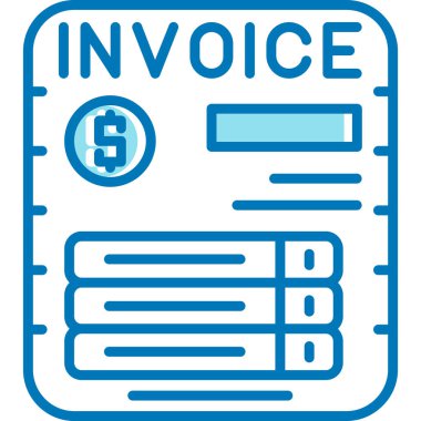 fatura simgesi vektör illüstrasyonu