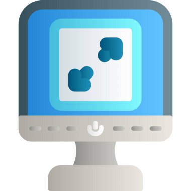 Modern robot simgesinin vektör çizimi