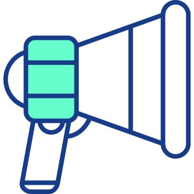 Megafon. Web simgesi basit illüstrasyon