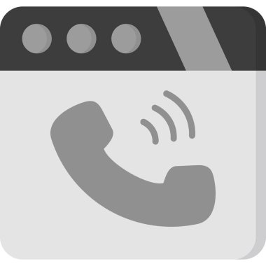 telefon simgesi, basit vektör illüstrasyonu