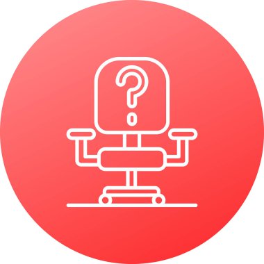 Beyaz arkaplanda soru işareti simgesi izole edilmiş çizgi bilgisayar monitörü. Faq işareti, soru, faq, faq, soru işareti. Renkli özet kavramı